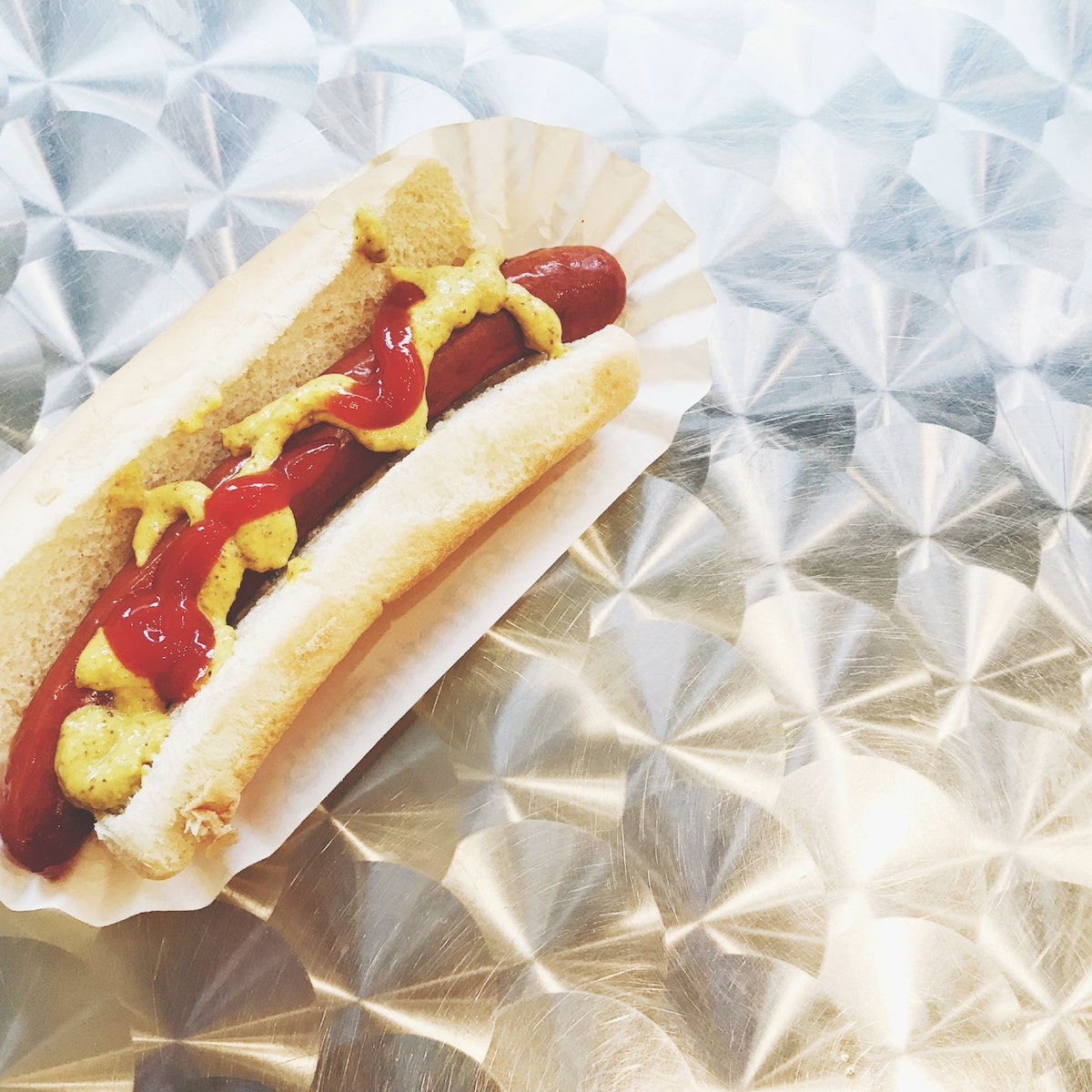 A classic hot dog from Nathan's Famous