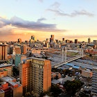 Cityscape view of residential area, Johannesburg.