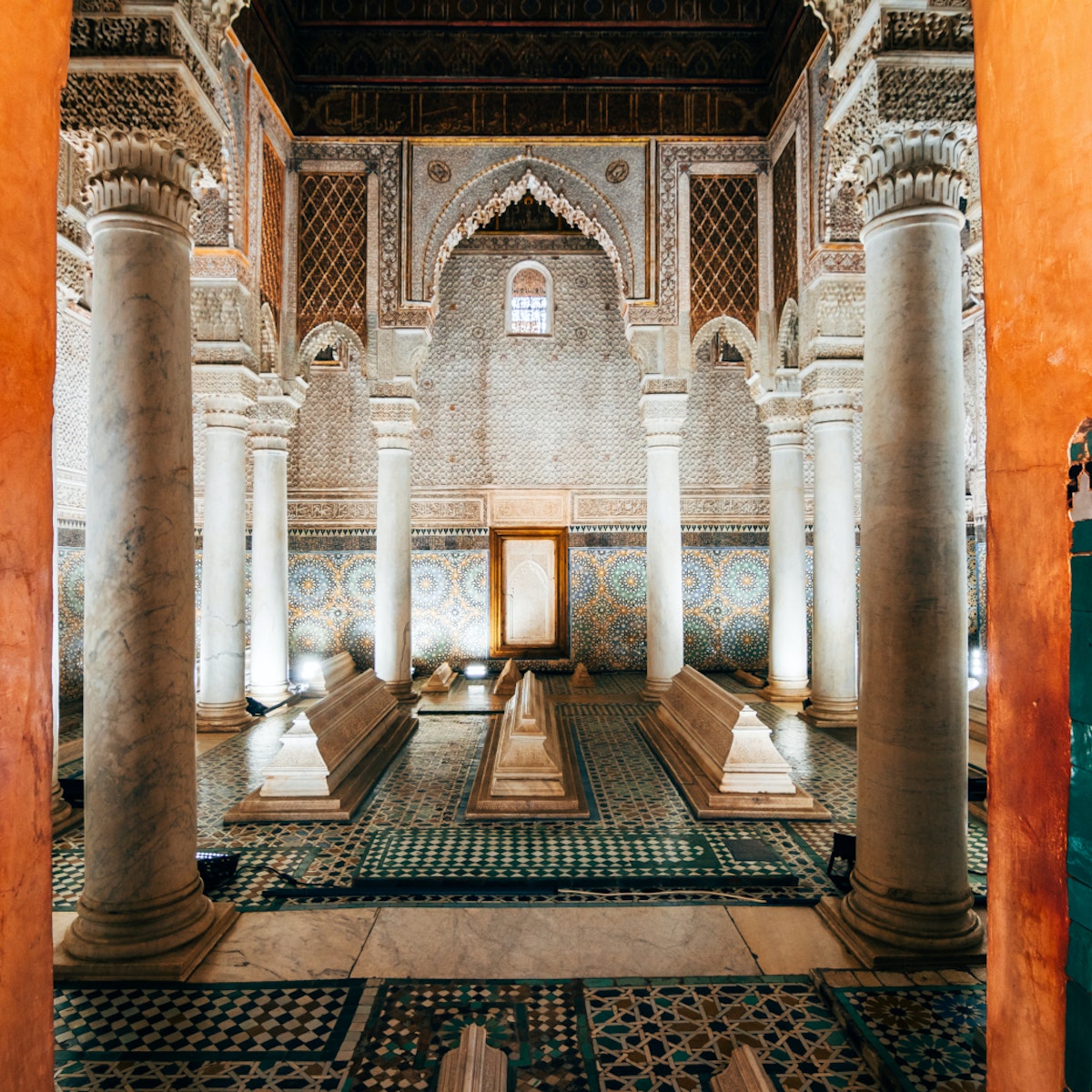 MARRAKECH, MOROCCO. 11 th June, 2017: saadian tombs view, The mausoleum comprises the interments of about sixty members of the Saadi Dynasty that originated in the valley of the Draa River; Shutterstock ID 663962023