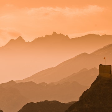 A watch tower in the town of Fanja (around 25 KM from Muscat). Towers like this one are scattered around Oman, not used anymore and becoming parts of Oman's history