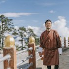 Portrait of Bhutanese man in traditional clothing at Dochula Pass
1434727198