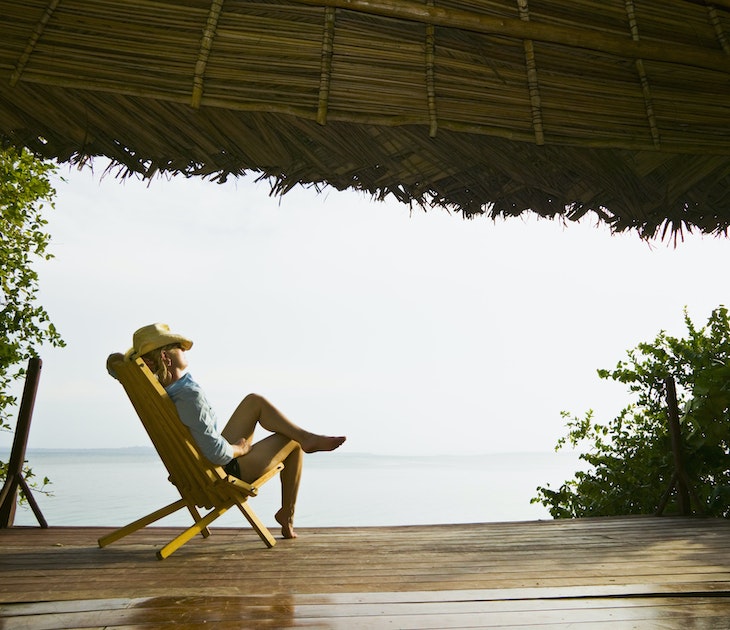 Bocas del Toro Island, Caribbean coast, Panama
200254863-001
vacation, leisure, relaxed
A woman relaxing on the deck of a seaside bungalow in Bocas del Toro Island, Panama