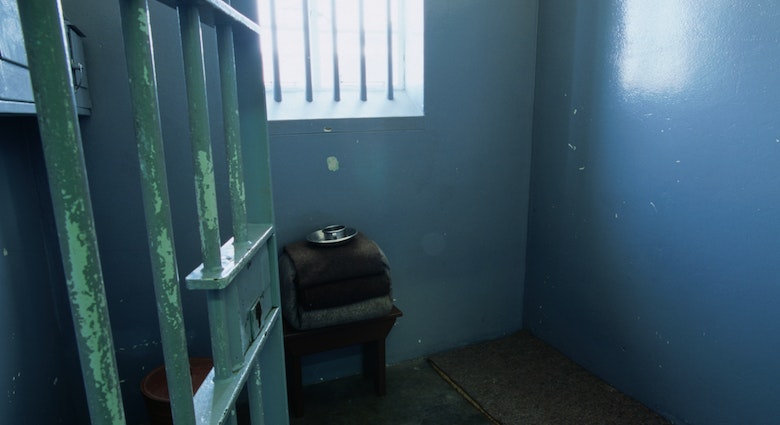 Nelson Mandela's old prison cell.