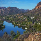 Beautiful view of Malibu lake from Malibu Creek State Park, California, USA