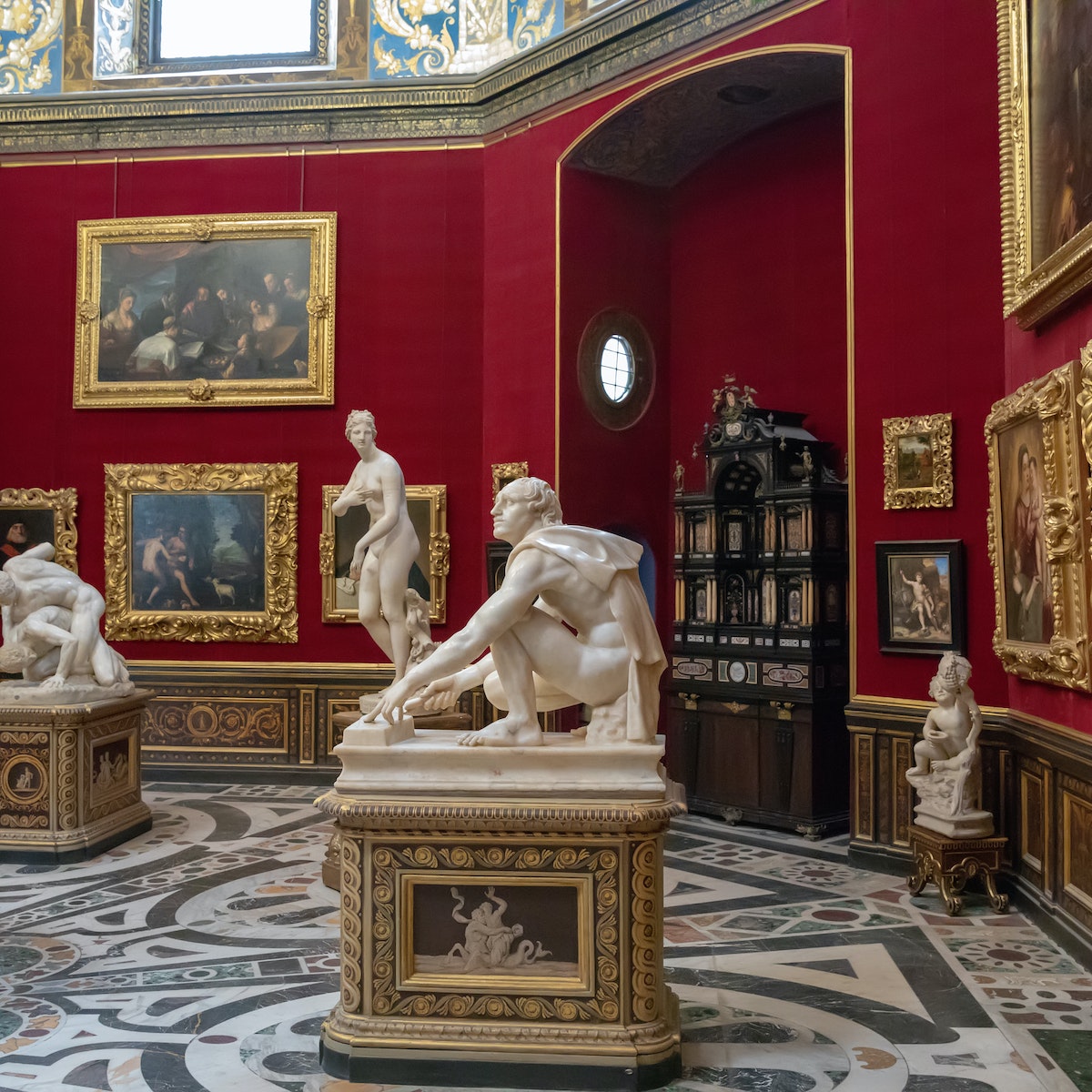 June 26, 2018: Art inside the Uffizi Gallery (Galleria degli Uffizi) in the Historic Centre of Florence.
1369167782
ancient, architecture, arts, artwork, building, culture, decoration, europe, european, exhibit, exhibition, famous, firenze, florence, galleria, gallery, hall, heritage, historic, historical, history, indoor, inside, interior, italian, italy, landmark, landscape, medieval, monument, museum, palace, panoramic, people, picture, place, religion, renaissance, room, sculpture, sightseeing, statue, tour, tourism, tourist, travel, uffizi, view, visit, visitor