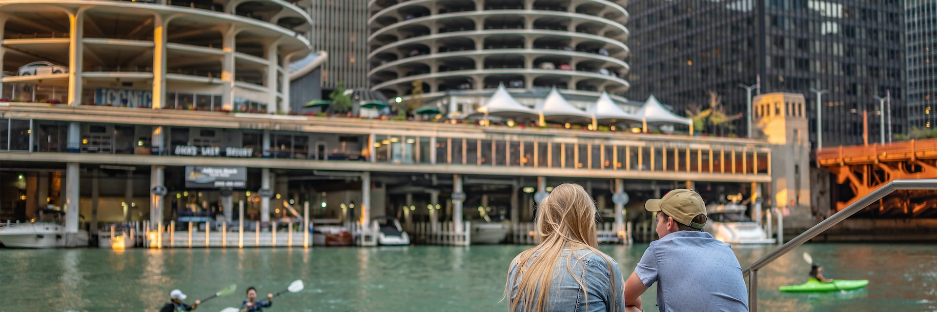 Chicago, IL - September 28, 2021: Friends hang out along Riverwalk, along the Chicago River, downtown in the Loop.
1405281535
riverwalk